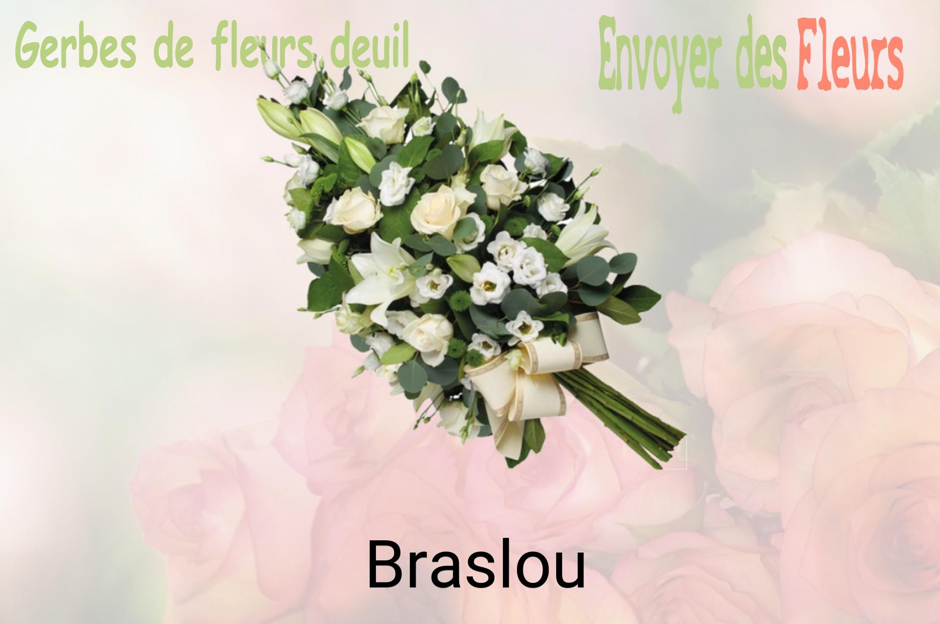 Gerbe de fleurs de deuil livrée à Braslou